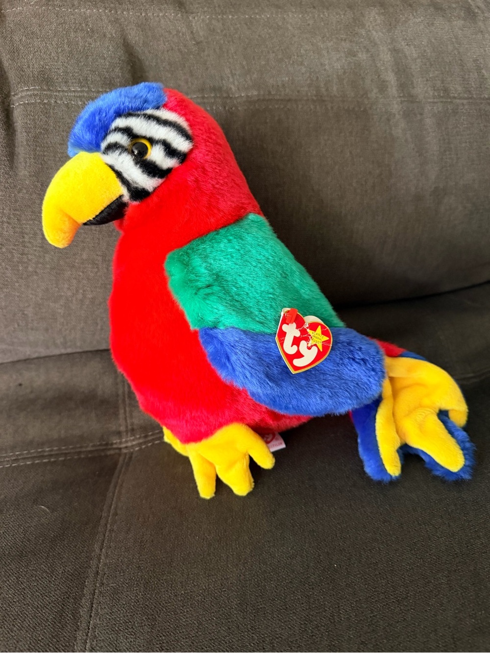 Ty Colorful Parrot Plush - Red, Green, Blue, Yellow